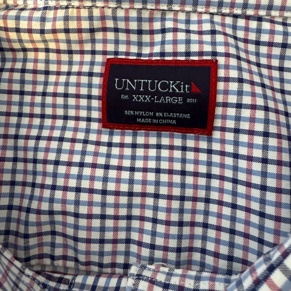 UNTUCKit ‎ Erbach Pink Men's Long Sleeve Shirt  Small Plaid XXXL - Picture 2 of 10